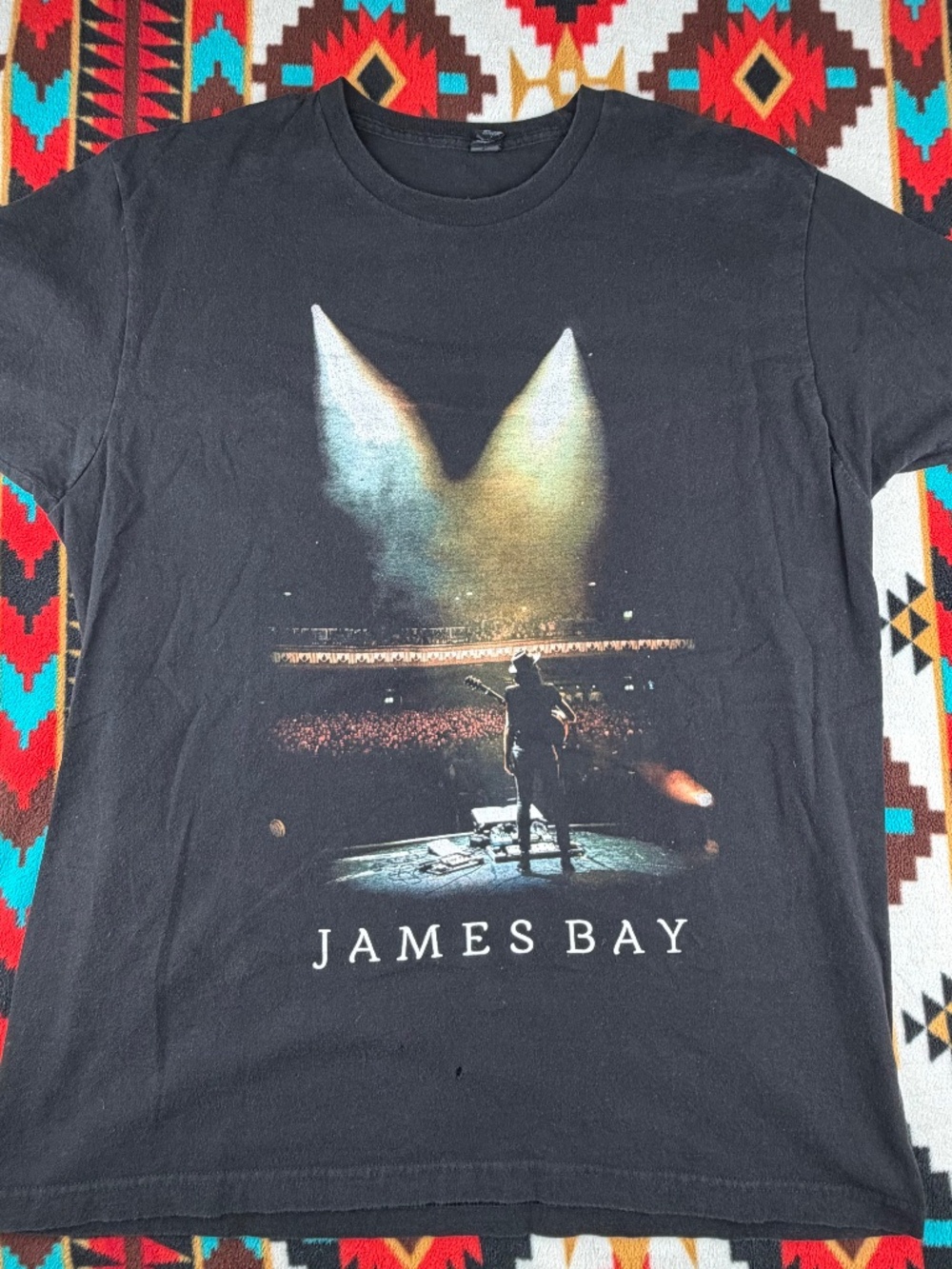 James Bay Chaos and the Calm Tour Shirt Black Concert Tee 2010s Indie Folk Large